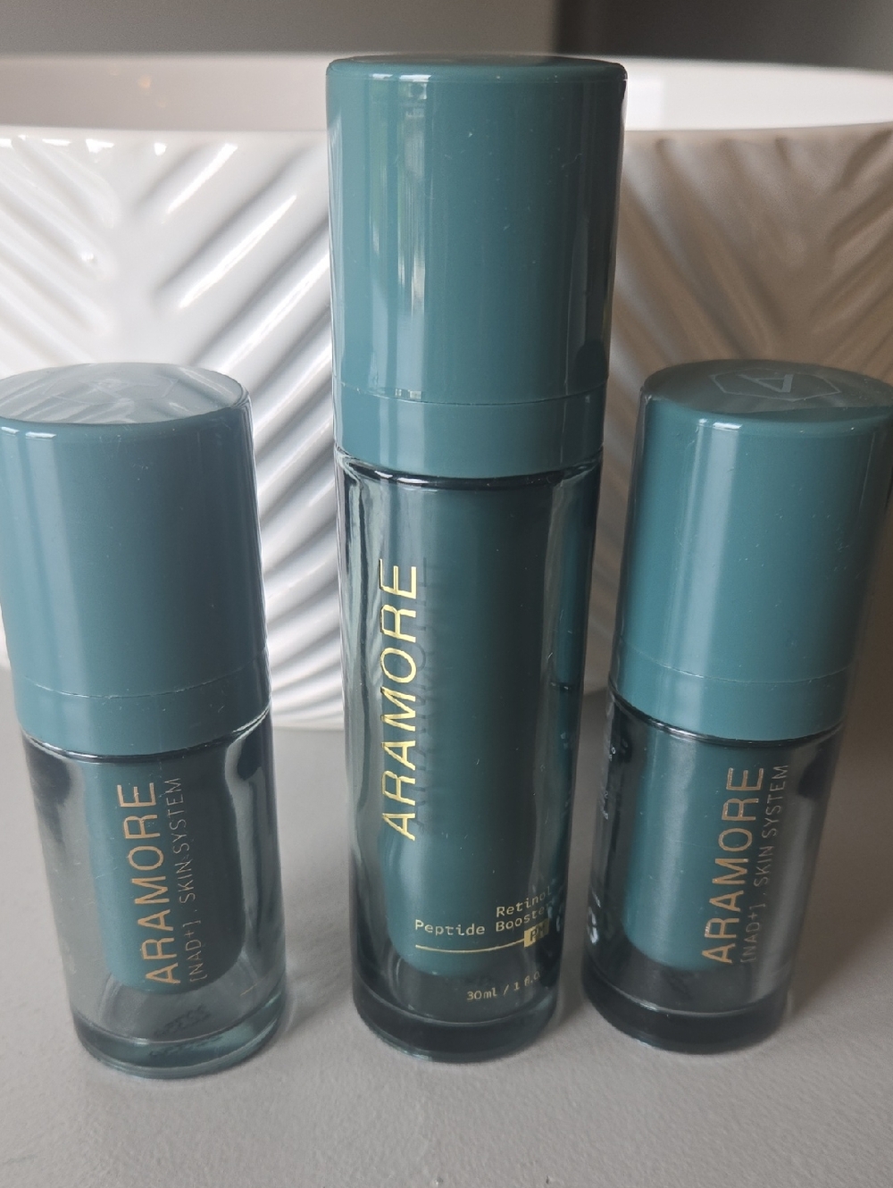 Aramore NAD+ Energizing Treatment, Restoration Cream, & Retinol Peptide Booster